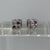 Hoop Earring Cube Dice Accessories Iced Lilac Purple CZ Y2K 9ct 9k White Gold