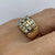 Diamond 1.35ct Three Row Channel Set Band Ring 14ct 14k Yellow Gold  - Size K