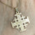 Jerusalem Cross Textured Pendant 14ct 14k Yellow Gold