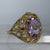 Amethyst Ornate Cocktail Ring 9ct Yellow Gold - Size R