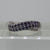 Tanzanite & Diamond Crossover Cluster Ring 14ct 14K White Gold - Size N 1/2