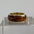 Amber Chunky Band Ring 9ct 9k Yellow Gold - Size W