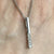 Diamond .10ct Drop Bar Pendant 9ct 9k White Gold