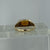 Retro Madeira Citrine East West Set Ring 9ct 9k Yellow Gold  - Size P