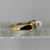 Retro Pearl Flat Embossed Shoulder Ring 9ct 9k Yellow Gold  - Size L