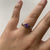 Amethyst Bezel Set Square Ring 9ct 9k White Gold - Size L