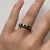 Diamond .25ct & Sapphire Channel Set Ring 18ct 18k White Gold - Size J