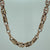 Stars and Bars Chain Necklace 9ct 9k Rose Gold - 20" Inches