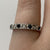 Sapphire & Diamond Half Eternity Ring 9ct 9K Yellow Gold - Size H 1/2