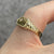 Diamond Signet Textured Shank Ring 9ct 9k Yellow Gold - Size G 1/2