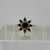 Garnet Cluster Daisy Ring 9ct 9K Yellow Gold - Size N 1/2