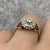 Diamond Cluster With Heart Shoulder Detail Ring 9ct 9k Yellow Gold - Size M