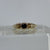 Citrine & Sapphire Three Stone Filigree Ring  9ct 9k Yellow Gold  - Size M