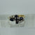 Diamond & Sapphire Ornate Cluster Ring 18ct 18k Yellow Gold  - Size M