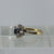 Art Deco Sapphire & Diamond Daisy Star Ring 18ct 18K Yellow Gold - Size K