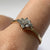 CZ Cluster Bypass Ring 14ct 14k Yellow Gold  - Size S