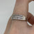 Baguette Diamond .25ct Channel Set Two Row Band Ring 9ct 9K White Gold - Size N