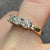 Diamond .10ct Illusion Cluster Trilogy Ring 9ct 9k Yellow Gold - Size N