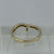 Diamond Wishbone Curve Ring 9ct 9K Yellow Gold - Size P