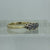 Three Stone Trilogy CZ Ring 9ct 9k Yellow Gold  - Size J