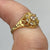 Junior Cubic Zirconia Daisy Cluster Ring 18ct 18k Yellow Gold - Size B