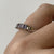 Iolite Five Stone Ring 9ct 9k White Gold - Size M