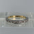 Antique Diamond Half Eternity Ring Platinum & 18ct 18k Yellow Gold  - Size M