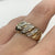 Diamond .15ct Croissant Twist Ring 9k 9ct Yellow Gold - Size L