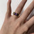 Amethyst Solitaire Flush Crossover Twist Ring 9ct 9k Yellow Gold - Size L 1/2