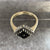 Sapphire & Diamond Square Illusion Cluster Ring 9ct 9k Yellow Gold - Size P