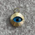 All Seeing Eye Blue Embossed Pendant 585 14k Yellow Gold