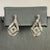 Diamond Drop Twist Earrings 9ct 9k White Gold