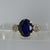 Antique Synthetic Sapphire & Diamond Ring 18ct 18k Yellow Gold - Size Q