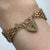 Heart Padlock Twist Gate Chain Bracelet 9ct 9k Yellow Gold - 7"