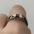 Square Cut Garnet Solitaire Ring 9ct 9K White Gold - Size R