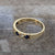 White Spinel & Synthetic Sapphire Half Eternity Ring 9ct 9k Yellow Gold - Size M