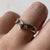 Ruby & Diamond Wishbone Ring 9ct 9k Yellow Gold - Size K