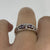 Diamond & Iolite Heart Detail Band Ring 9ct 9k White Gold - Size K