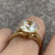 Solitaire 4ct CZ Split Shoulder Ring 9ct 9k Yellow Gold - Size O