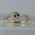 Two Stone Diamond Twist Bypass Ring 18ct 18k Yellow Gold - Size K 1/2