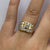 Diamond 1.35ct Three Row Channel Set Band Ring 14ct 14k Yellow Gold  - Size K