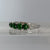 Jadeite Five Stone Ring 14ct 14k White Gold - Size K 1/2