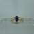 Amethyst Oval Cut Soliataire Ring 9ct 9k Yellow Gold  - Size J