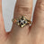 Diamond & Sapphire Cluster Double Stacked Ring 9ct 9k Yellow Gold  - Size L