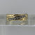 Channel Set Crossover CZ Ring 9ct 9k Yellow Gold - Size O