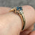 Blue Topaz Diamond Accent Ring 9ct 9k Yellow Gold - Size P