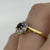 Diamond & Sapphire Daisy Flower Ring 18ct 18k Yellow Gold - Size O