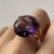 Alexandrite Synthetic Colour Change Cocktail Ring 14ct 14k Yellow Gold - Size M