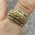 Chunky Quilt Textured Band Ring 9ct 9k Yellow Gold - Size Q