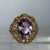 Amethyst Ornate Cocktail Ring 9ct Yellow Gold - Size R